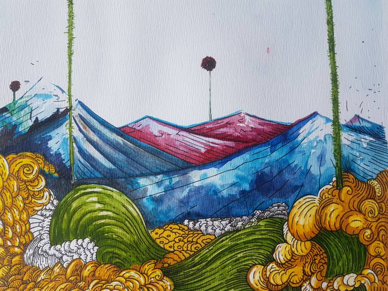 Original Conceptual Floral Painting by El Gordo