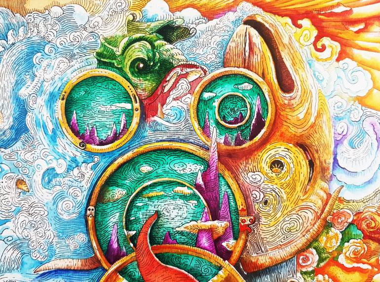 Original Conceptual Nature Painting by El Gordo
