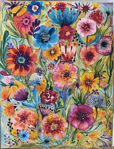 Original Expressionism Floral Paintings by Katerina Ivanova