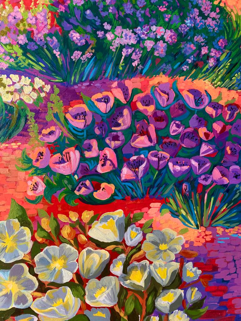 Original Impressionism Floral Painting by Katerina Ivanova