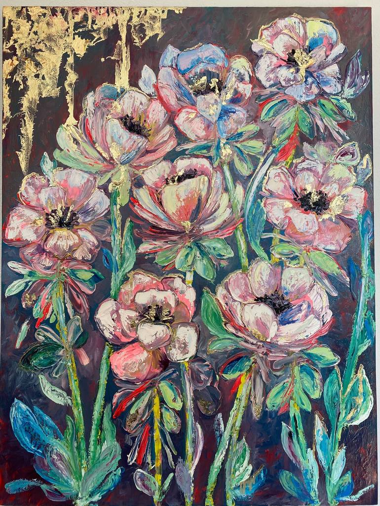 Original Floral Painting by Katerina Ivanova