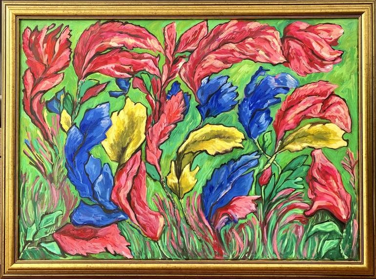 Original Impressionism Floral Painting by Katerina Ivanova