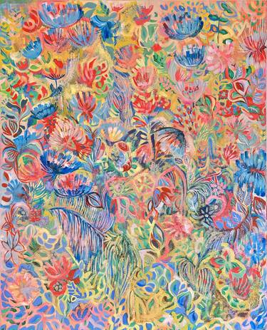 Print of Abstract Expressionism Floral Paintings by Katerina Ivanova