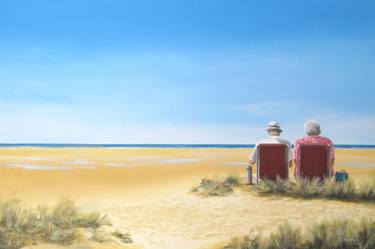 Print of Impressionism Beach Paintings by Tony Munns