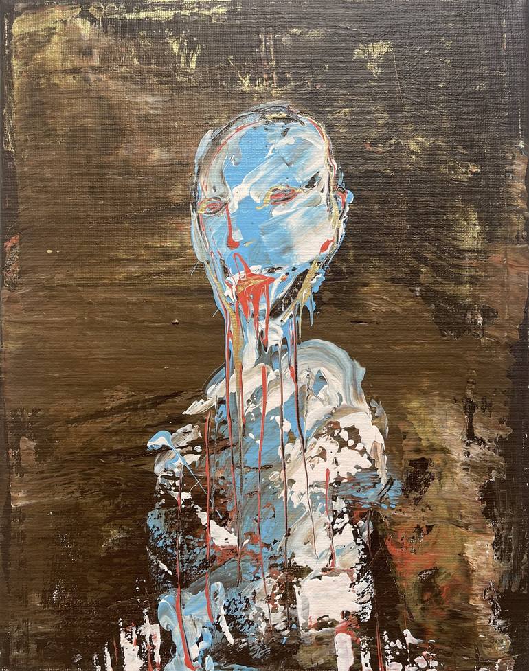 Original People Painting by Yucel Erdogan | Figurative Art on Canvas | I Know You