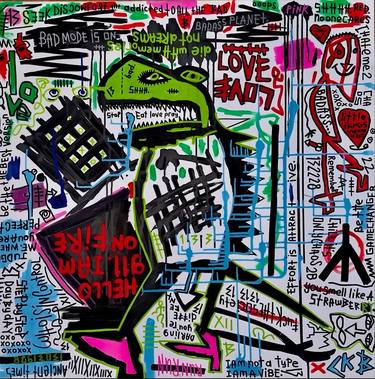 Original Abstract Typography Painting by Cankut Kalyoncu
