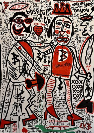 Original Abstract Expressionism Typography Paintings by Cankut Kalyoncu