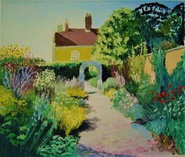 Original Impressionism Garden Paintings by oliver garman