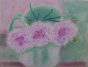 Original Expressionism Floral Drawings by oliver garman