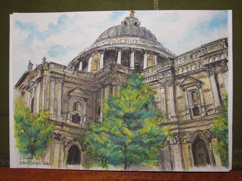 Original Fine Art Architecture Painting by Viktoria Bukhty-Millington