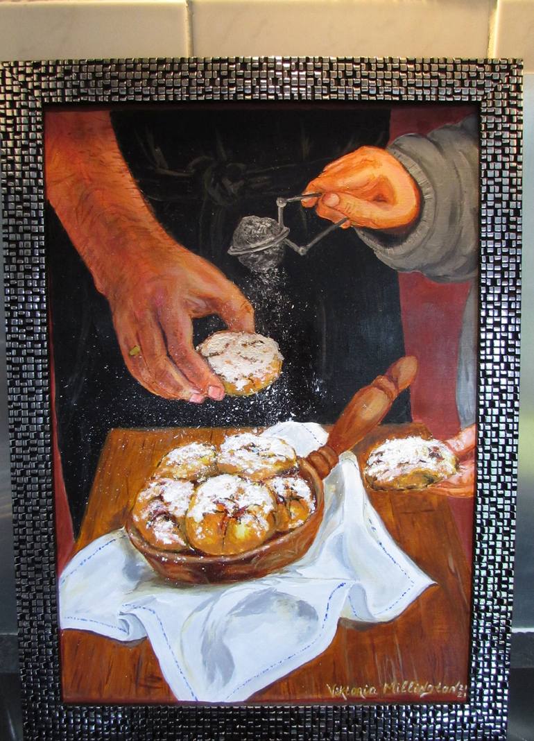 Original Realism Cuisine Painting by Viktoria Bukhty-Millington