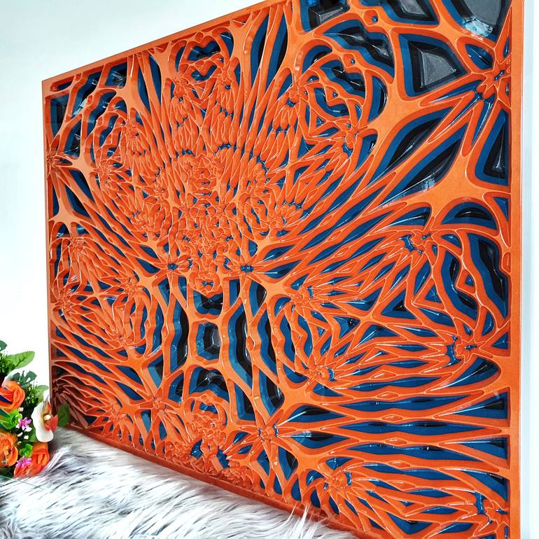 Original Abstract Geometric Sculpture by Jorge Miranda