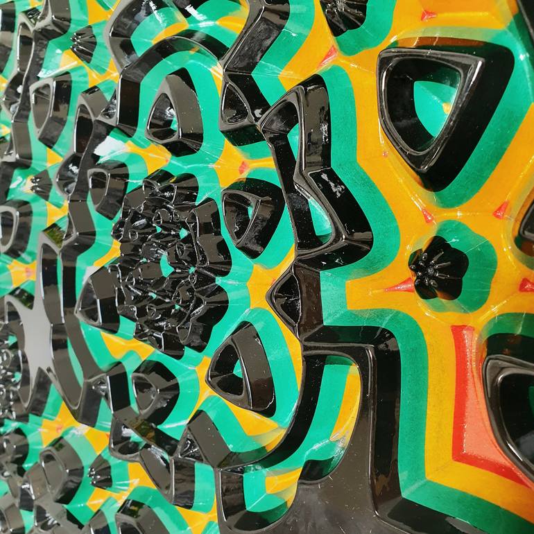 Original Abstract Geometric Sculpture by Jorge Miranda