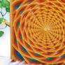 Detail from a section of the coloured wood wall sculpture.