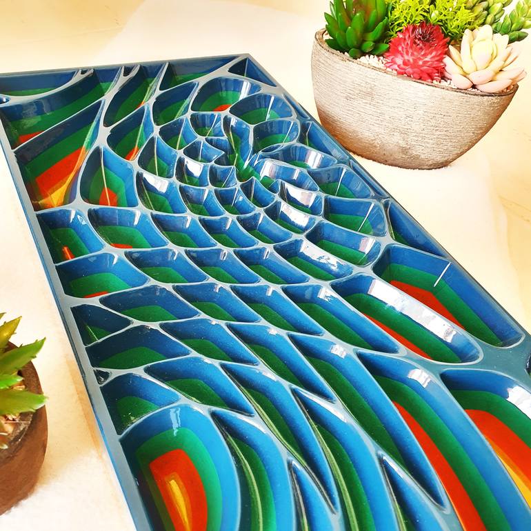 Original Abstract Geometric Sculpture by Jorge Miranda