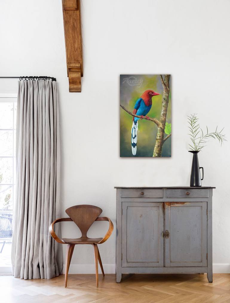 Original Art Deco Nature Painting by Wasantha Ranjan