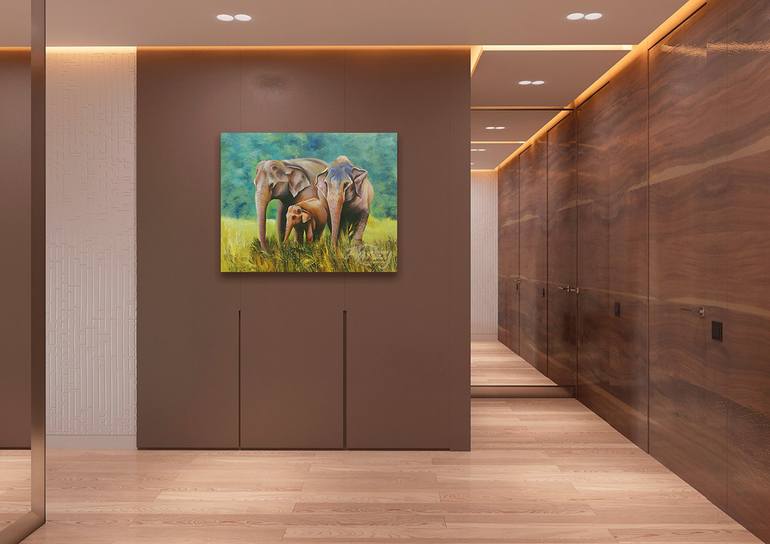 Original Art Deco Animal Painting by Wasantha Ranjan