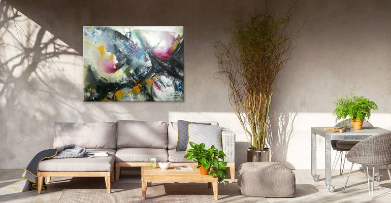 Original Abstract Expressionism Abstract Painting by Wasantha Ranjan