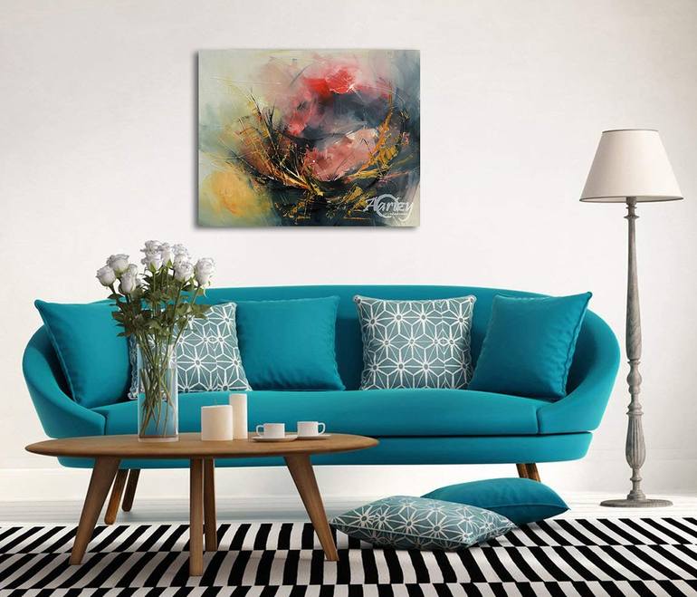 Original Abstract Expressionism Abstract Painting by Wasantha Ranjan