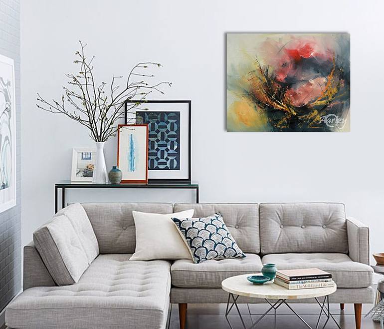 Original Abstract Expressionism Abstract Painting by Wasantha Ranjan