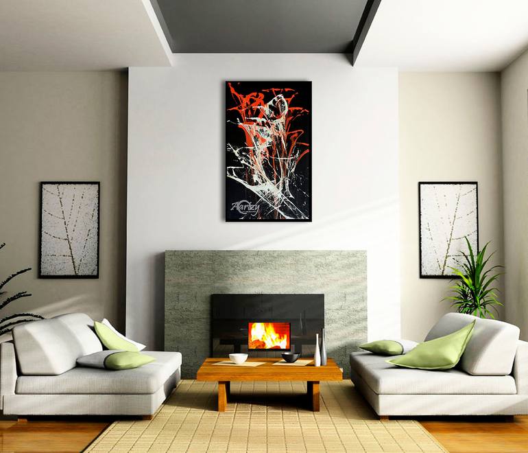 Original Abstract Expressionism Abstract Painting by Wasantha Ranjan