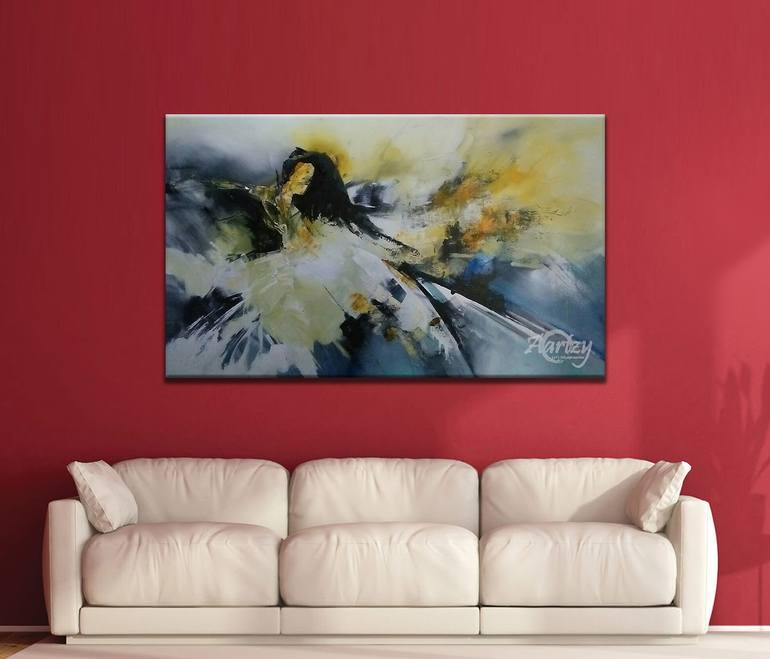 Original Abstract Expressionism Abstract Painting by Wasantha Ranjan