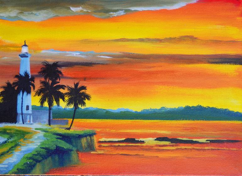 Download An artist captures a mesmerizing sunset in sand art