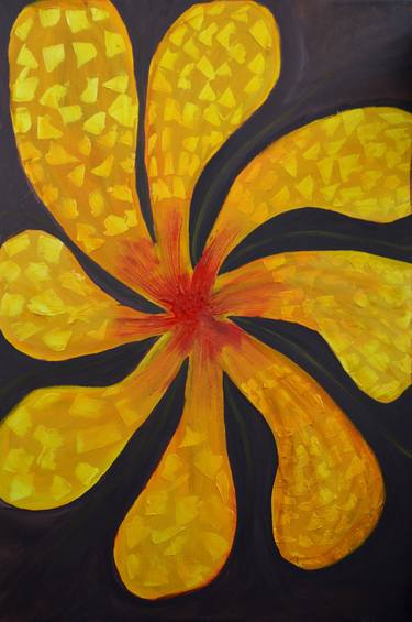 Print of Expressionism Floral Paintings by Wasantha Ranjan