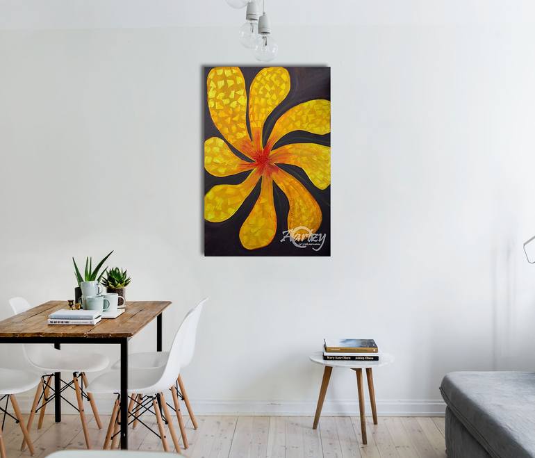 Original Expressionism Floral Painting by Wasantha Ranjan