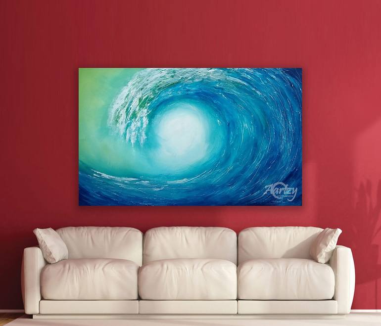 Original Expressionism Seascape Painting by Wasantha Ranjan