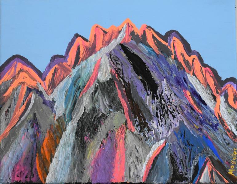 The Mountain Top Painting by Dodi Mossafer | Saatchi Art