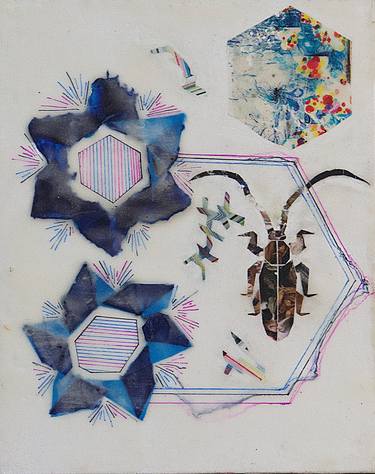 Original Abstract Geometric Paintings by Rosemary Salkin Sbiroli