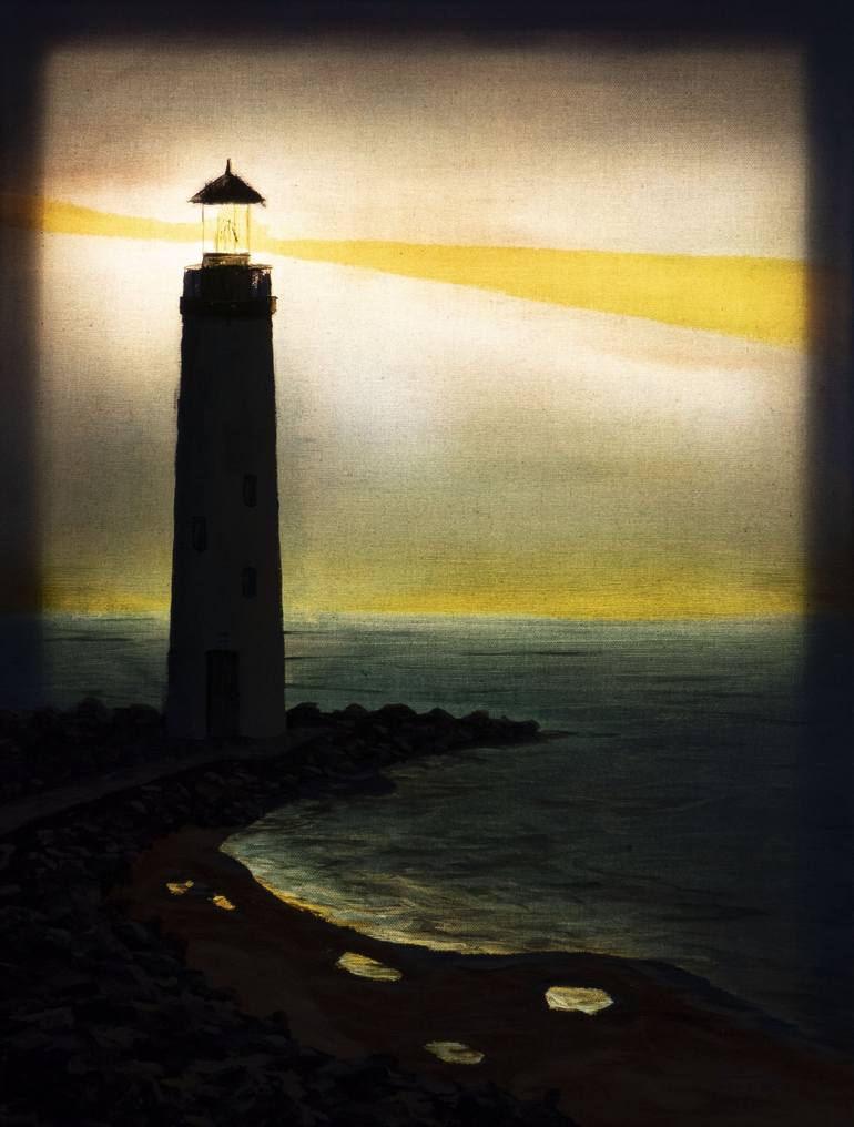 Faro, Lighthouse Painting By David Faundez | Saatchi Art