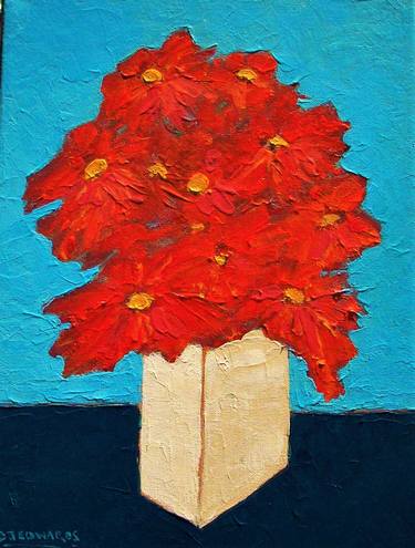 Original Abstract Floral Paintings by David Edwards
