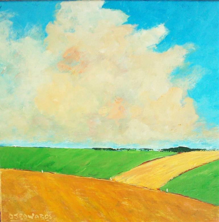 Mixed Fields Painting by David Edwards | Saatchi Art