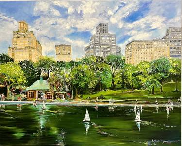 The Central Park NY, The Model Boat Pond thumb