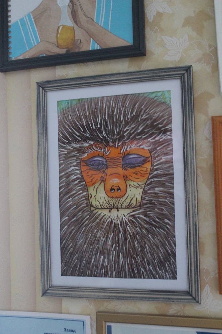 Original Illustration Animal Painting by Lee Truka
