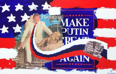 Original Figurative Political Collage by Lee Truka