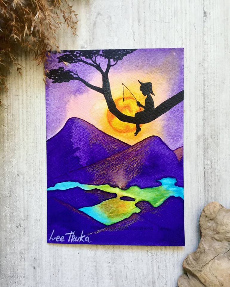 Original Folk Other Drawing by Lee Truka