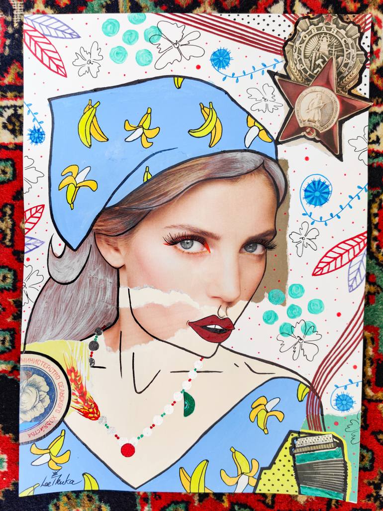 Original Abstract Fashion Collage by Lee Truka