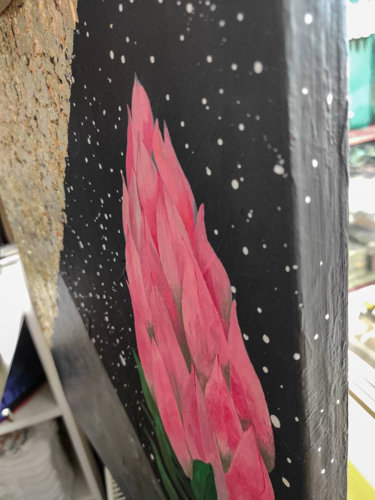 Original Abstract Botanic Painting by Lee Truka