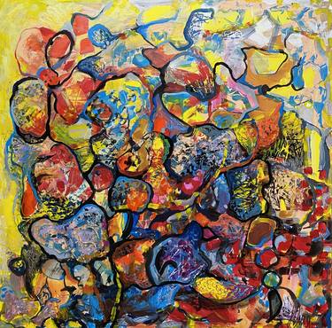 Original Abstract Expressionism Abstract Paintings by Julia Abramoshvili