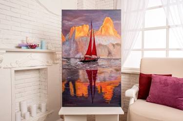 Print of Realism Sailboat Paintings by Natalja Geimane