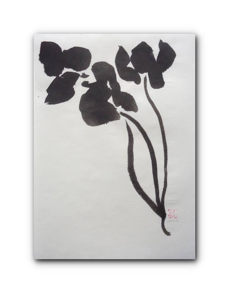 Original Abstract Floral Drawing by Svetlana Neskovska