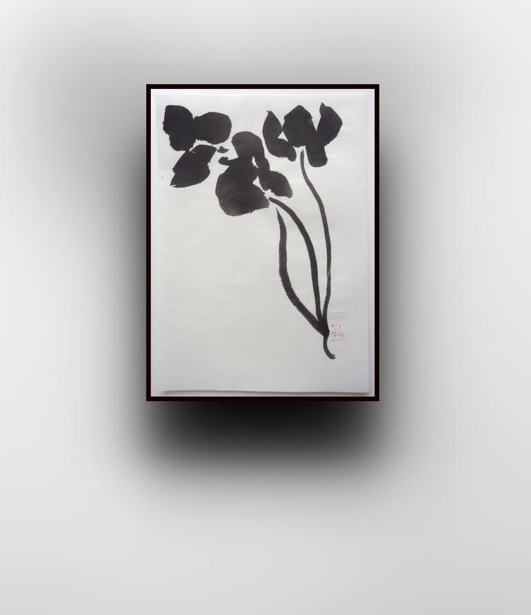 Original Abstract Floral Drawing by Svetlana Neskovska