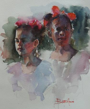 Original Impressionism Children Paintings by Diann Benoit Jameyfield