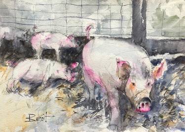 Original Impressionism Animal Paintings by Diann Benoit Jameyfield