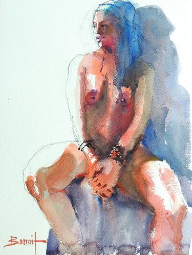 Nude with Blue Scarf thumb