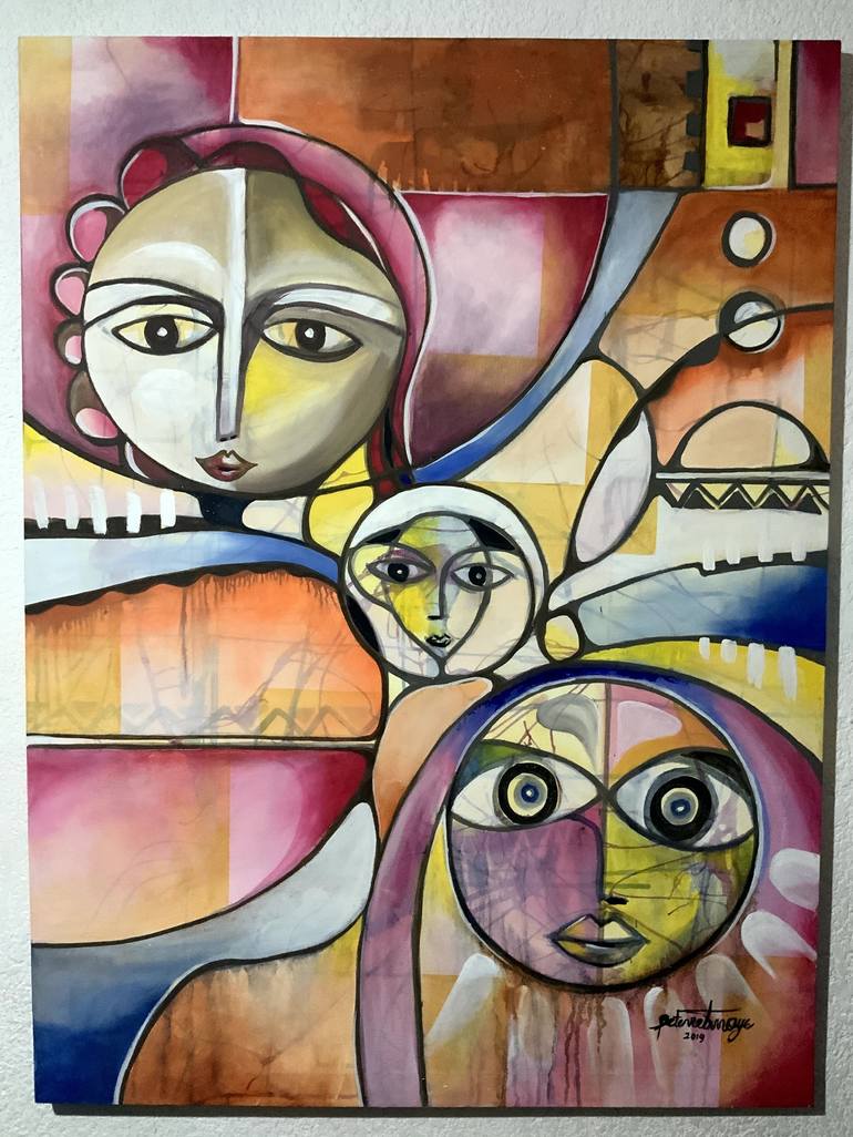 THREE HEADS Painting by peter oye | Saatchi Art