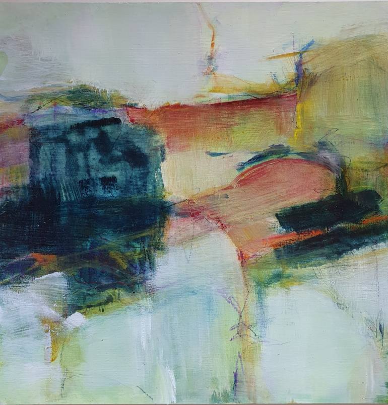 Original Abstract Landscape Painting by Bea Evers